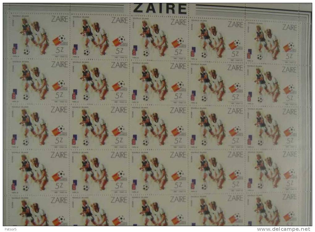 Zaïre 1982 COB 1137/1148 ** MNH  feuilles complètes de 25 - 12X25 séries