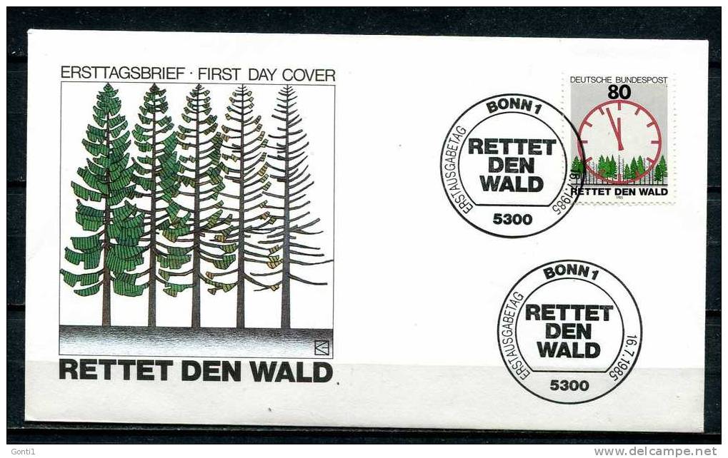 First Day Cover Germany 1985  Mi. Nr.1253 Künstler - Ersttagsbrief "Umweltschutz-Rettet Den Wald,Forest  " 1 FDC Beleg - Altri & Non Classificati