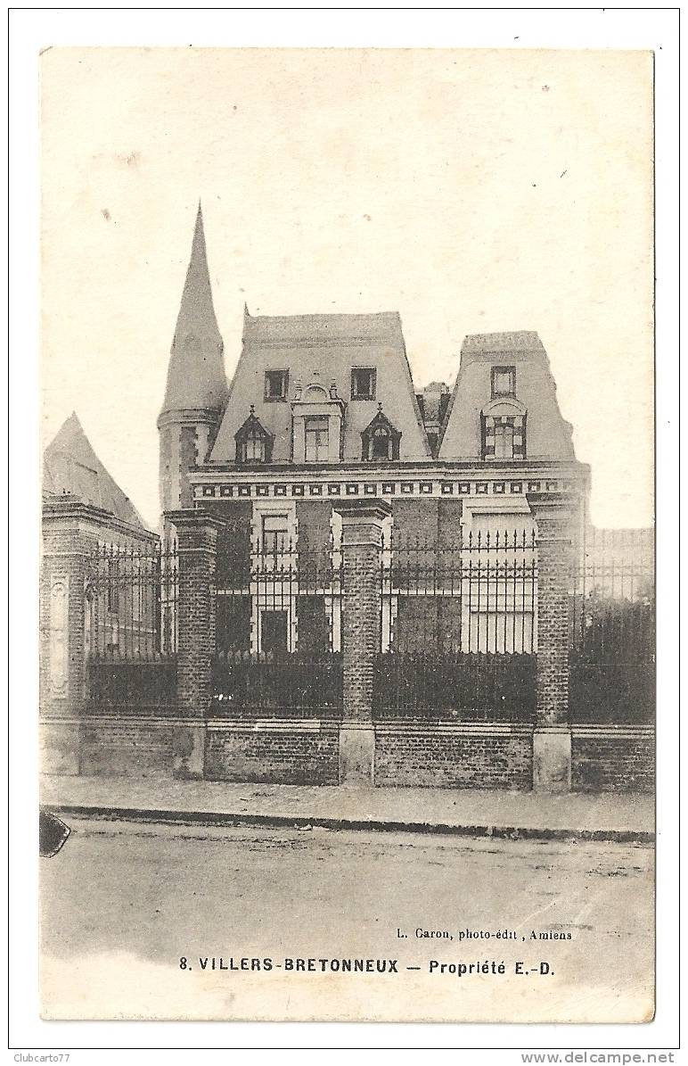 Villers-Bretonneux (80) : Villa Propriété De ED En 1916. - Villers Bretonneux