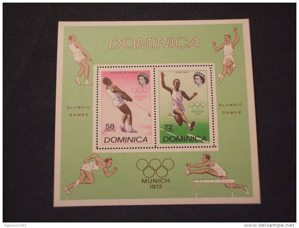 DOMINICA - BF 1972 OLIMPIADI  -NUOVI(++) -TEMATICHE - Dominica (1978-...)