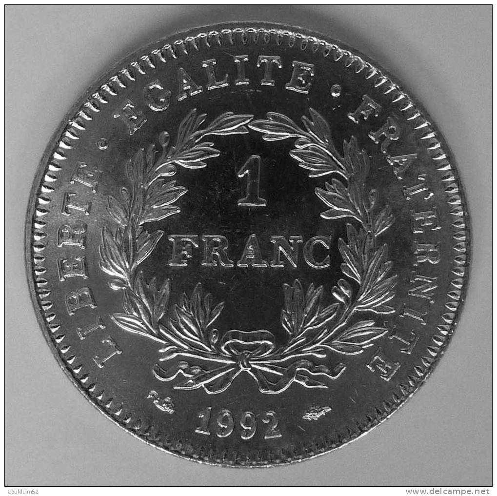 1 Franc 1992  République - Conmemorativos