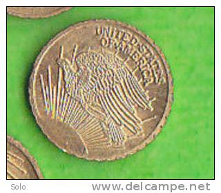 7 Very Little "coins" In Gold - No Date, No Value Written Just "United States Of America" - Te Identificeren