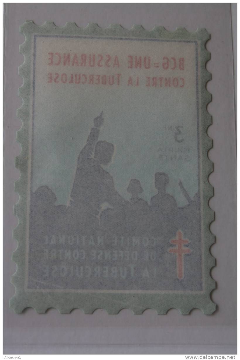 1962/63>TIMBRE ANTITUBERCULEUX BLOC VIGNETTE GRAND FORMAT 12 X 8 CM>érinnophilie: CONTRE LA TUBERCULOSE>BCG 1 ASSURANCE - Antituberculeux