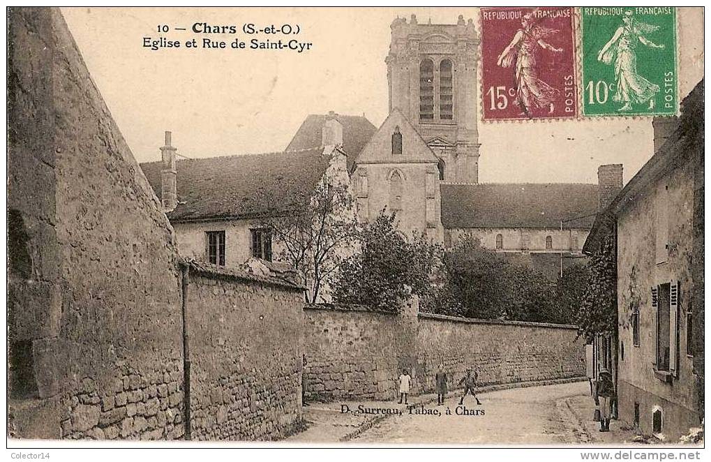 CHARS  RUE DE SAINT CYR  1928 - Chars