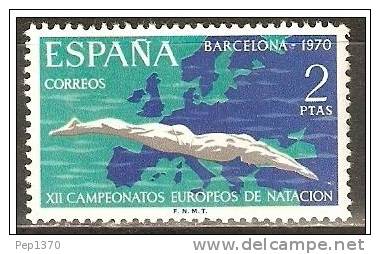 ESPAÑA 1970 - CAMPEONATO EUROPEO DE NATACION SALTOS Y WATERPOLO - EDIFIL Nº 1989 - YVERT 1644 - Water Polo