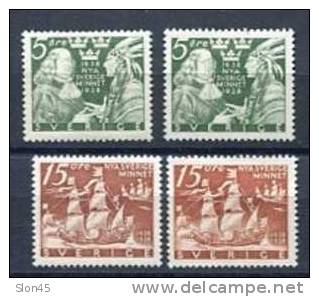 Sweden 1938 Sc 273-4  FA 261-2 MH Perf. On 4 Sides - Unused Stamps