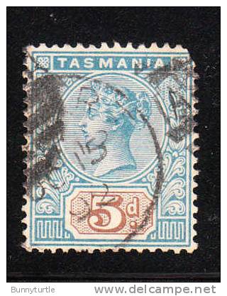 Tasmania 1892-99 Queen Victoria 5p Used - Usados