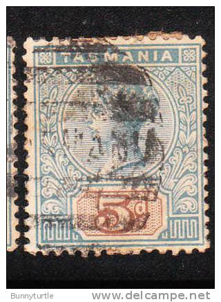 Australian State Tasmania 1892-99 Queen Victoria 5p Used - Used Stamps