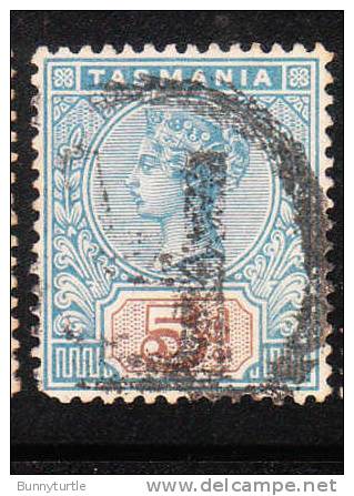 Australian State Tasmania 1892-99 Queen Victoria 5p Used - Gebraucht