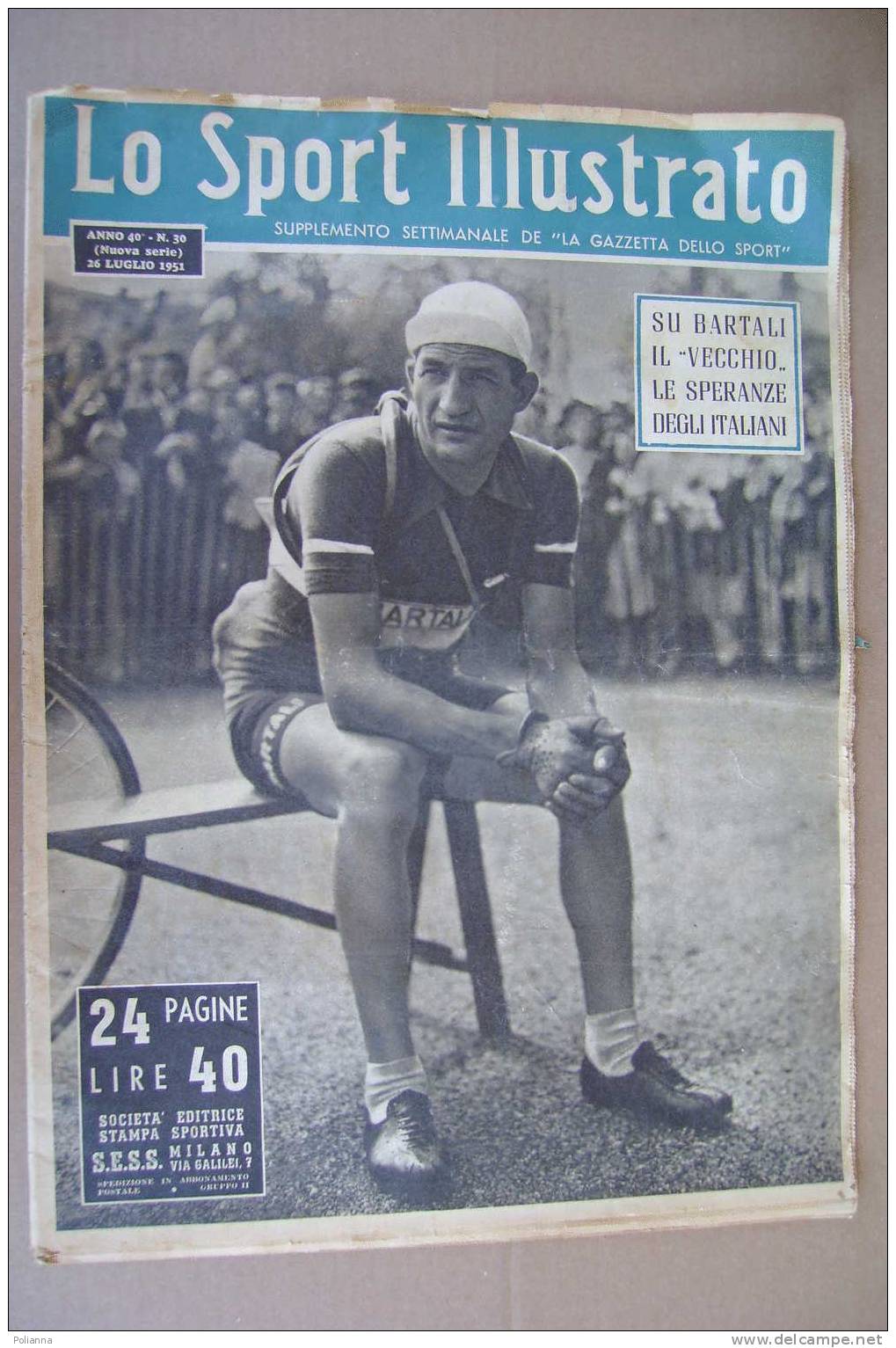 PAM/55  Sport Illustrato N.30 1951 GEMINIANI-BARTALI-BOXE-LOY/WALCOTT-JUVENTUS A RIO - Deportes