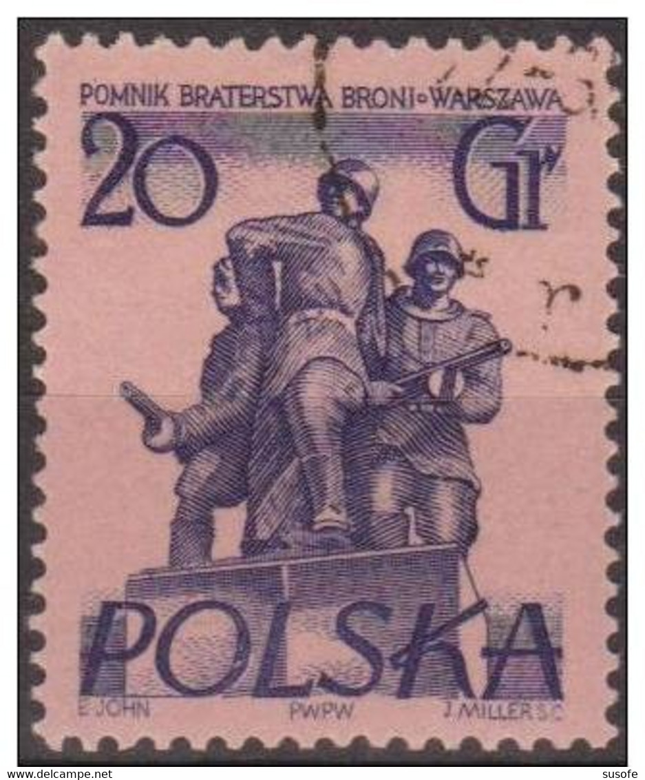 Polonia 1955 Scott 671 Sello * Monumentos De Varsovia Heroes De Guerra Michel 910 Yvert 805 Polska Stamps Timbre Pologne - Neufs