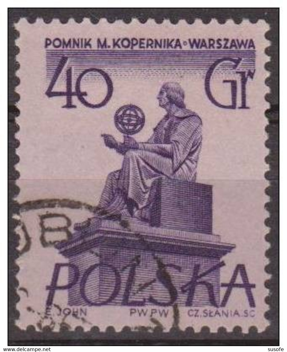 Polonia 1955 Scott 672 Sello * Monumentos De Varsovia Nicolaus Copernicus Michel 911 Yvert 806 Polska Stamps Timbre - Neufs