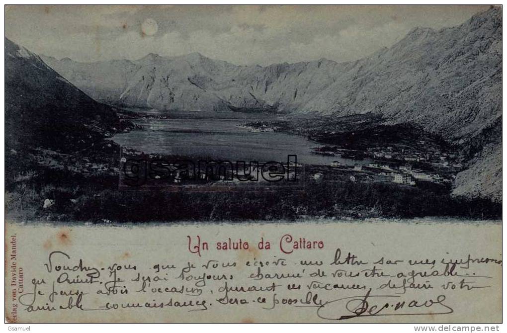 Europe - Montenegro. Un Saluto Da Cattaro - Beaux Timbres Poste 1903. - (voir Scan Recto-verso). - Montenegro