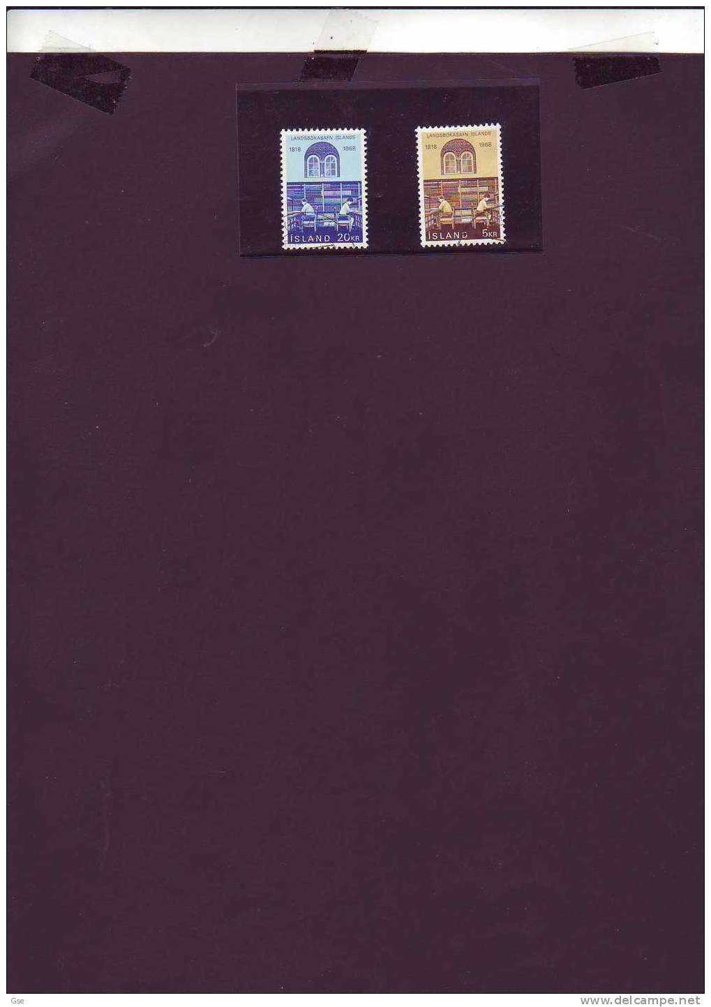 ISLANDA 1968  - Yvert  377/8° - Biblioteca - Used Stamps