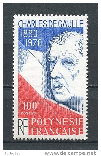 POLYNESIE N° 159 ** Neuf = MNH Superbe Cote 6.10 € Général DE GAULLE Célébrités Celebrities - Nuevos