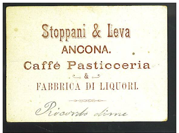 ANCONA  Biglietto CAFFE PASTICCERIA -fabbrica Di Liquori Con BAMBINA E Uccelli  Primi 900 - Ancona