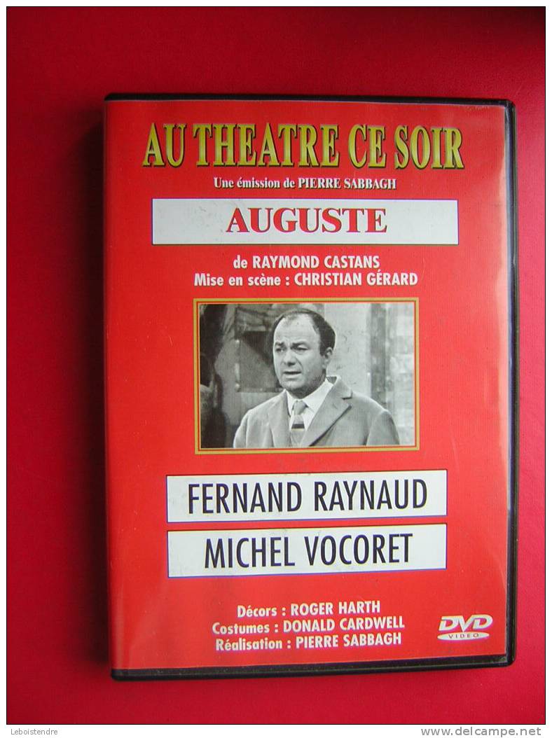 DVD AU THEATRE CE SOIR DE PIERRE SABBAGH-AUGUSTE-FERNAND RAYNAUD-MICHEL VOCORET-BON ETAT - Konvolute