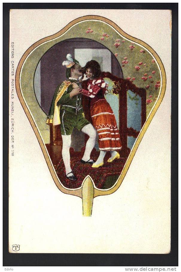 Art Nouveau Illustrateur (façon Kirchner) Séduction à L'intérieur D'une Fleur - Précurseur Neuf Excellent état - Avant 1900