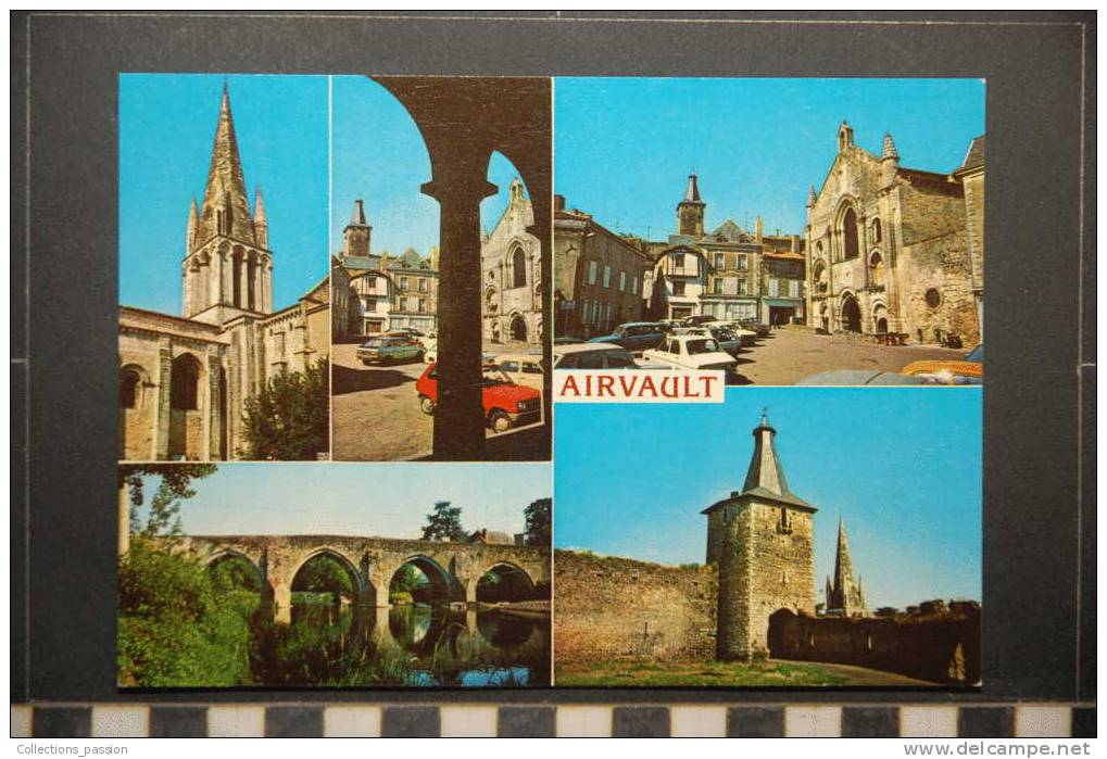 AIRVAULT LE CLOCHGER DE L'EGLISE ST PIERRE LA PLACE ST PIERRE LA FACADE DE L'EGLISE LE PONT ROMAIN DE VERNAY LE DONJON - Airvault