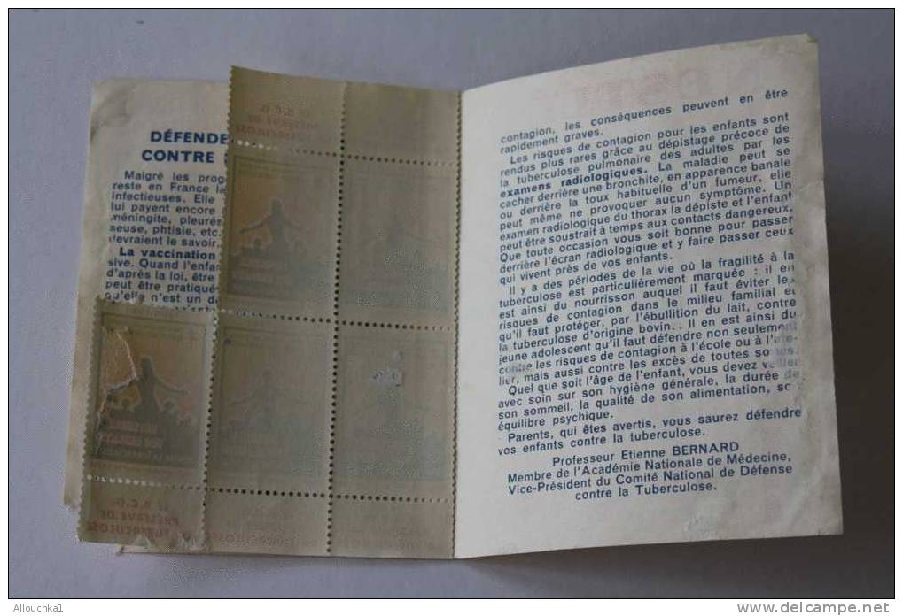 1961 > CARNET DE 5 VIGNETTES :COMITE NATIONAL CONTRE LA TUBERCULOSE>ANTITUBERCULEUX 30é >ERRINOPHILIE>Publicité - Blocs & Carnets