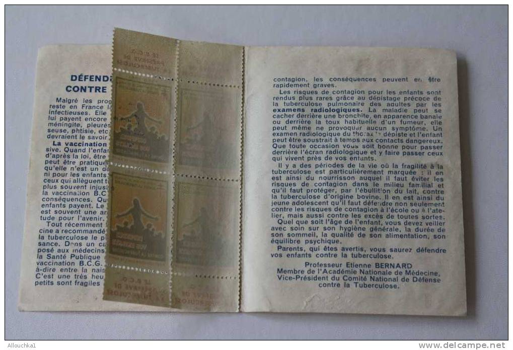 1961 > CARNET DE 4 VIGNETTES :COMITE NATIONAL CONTRE LA TUBERCULOSE>ANTITUBERCULEUX 30é >ERRINOPHILIE>Publicité - Blocks & Sheetlets & Booklets