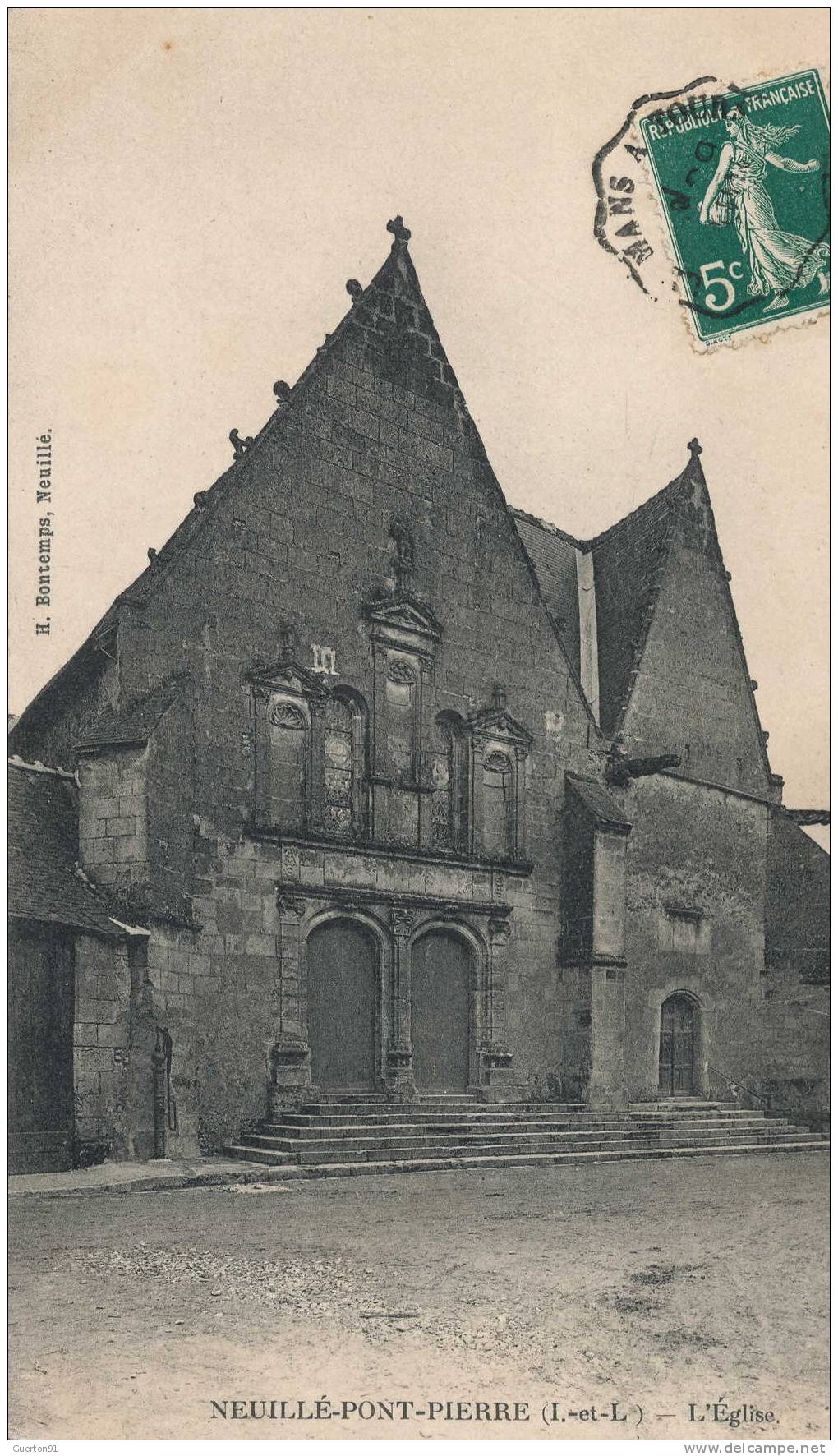 CPA (37)   NEUILLÉ-PONT-PIERRE  /  L' Église  - - Neuillé-Pont-Pierre