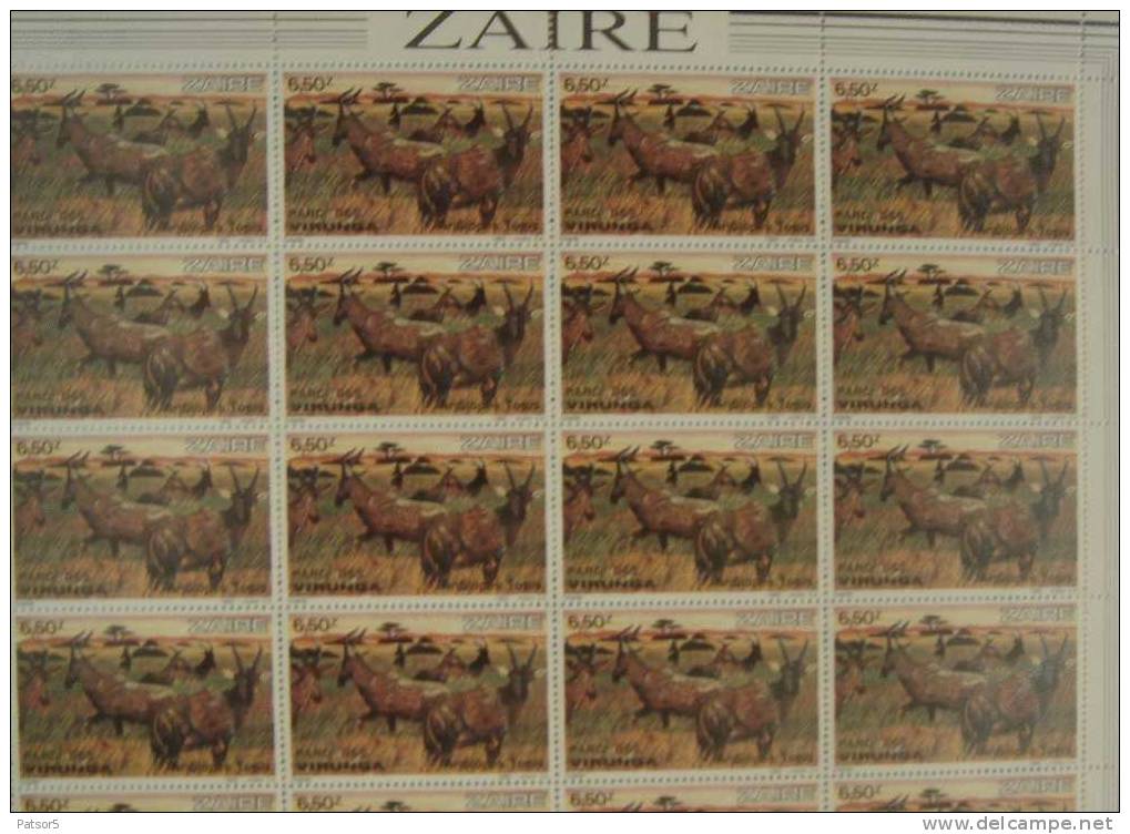 Zaïre 1982 COB 1157/1161 ** MNH  Feuilles Complètes De 20 - 5X20 Séries - Neufs