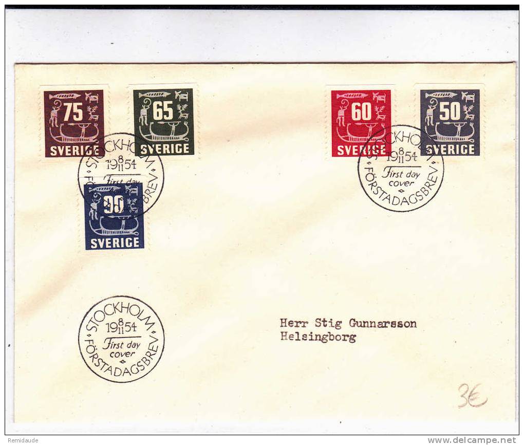 SVERIGE - 1954 - ENVELOPPE FDC Pour HELSINGBORG - FDC