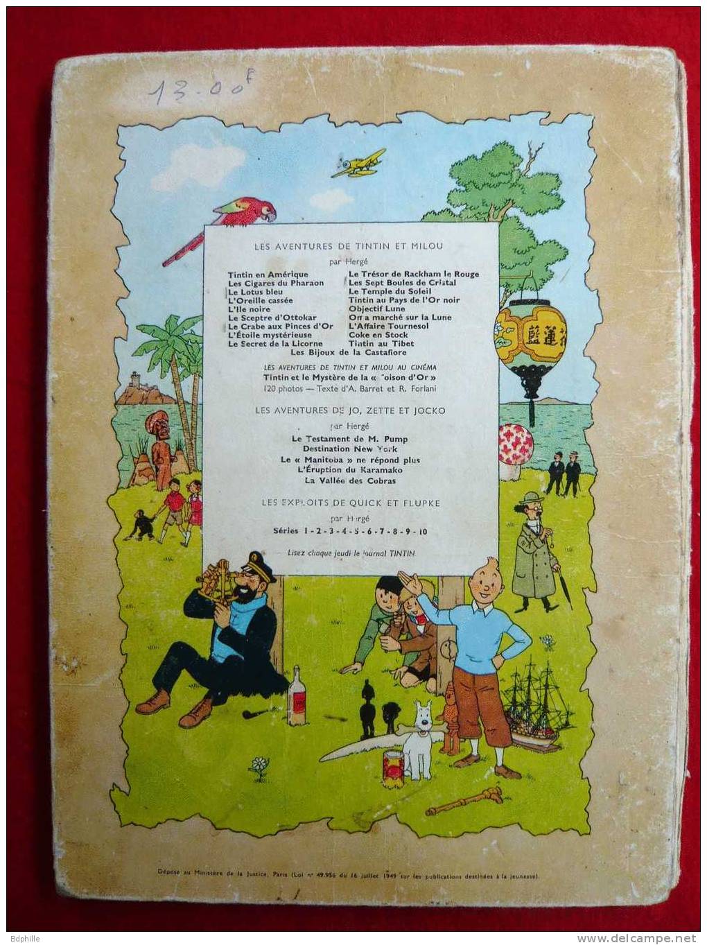 TINTIN Les Bijoux De La Castafiore B34 De 1963 E.O Francaise Imprimeur DANEL N° 4560 - Tintin