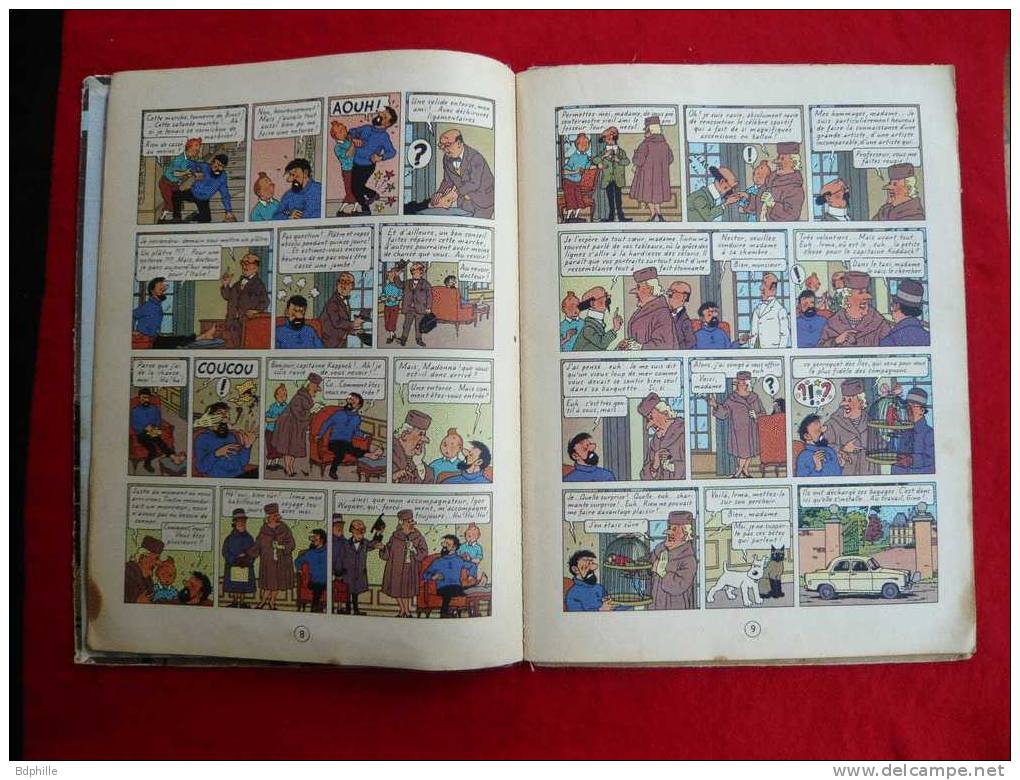 TINTIN les bijoux de la castafiore B34 de 1963 E.O Francaise imprimeur DANEL N° 4560