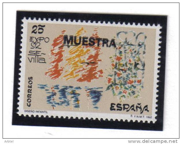 DISEÑO INFANTIL SELLO MUESTRA EXPO 92 SEVILLA - 1992 – Siviglia (Spagna)