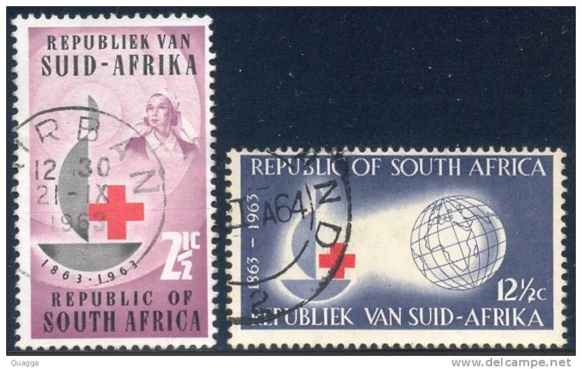 South Africa 1963. Centenary Of Red Cross. SACC 224-225, SG 225-226. - Oblitérés