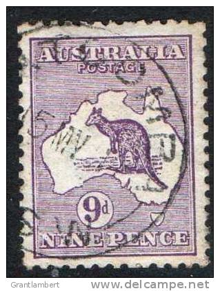Australia 1913 9d Violet Kangaroo 1st Watermark Used - Actual Stamp -  SG10 - Coomba NSW - Gebraucht