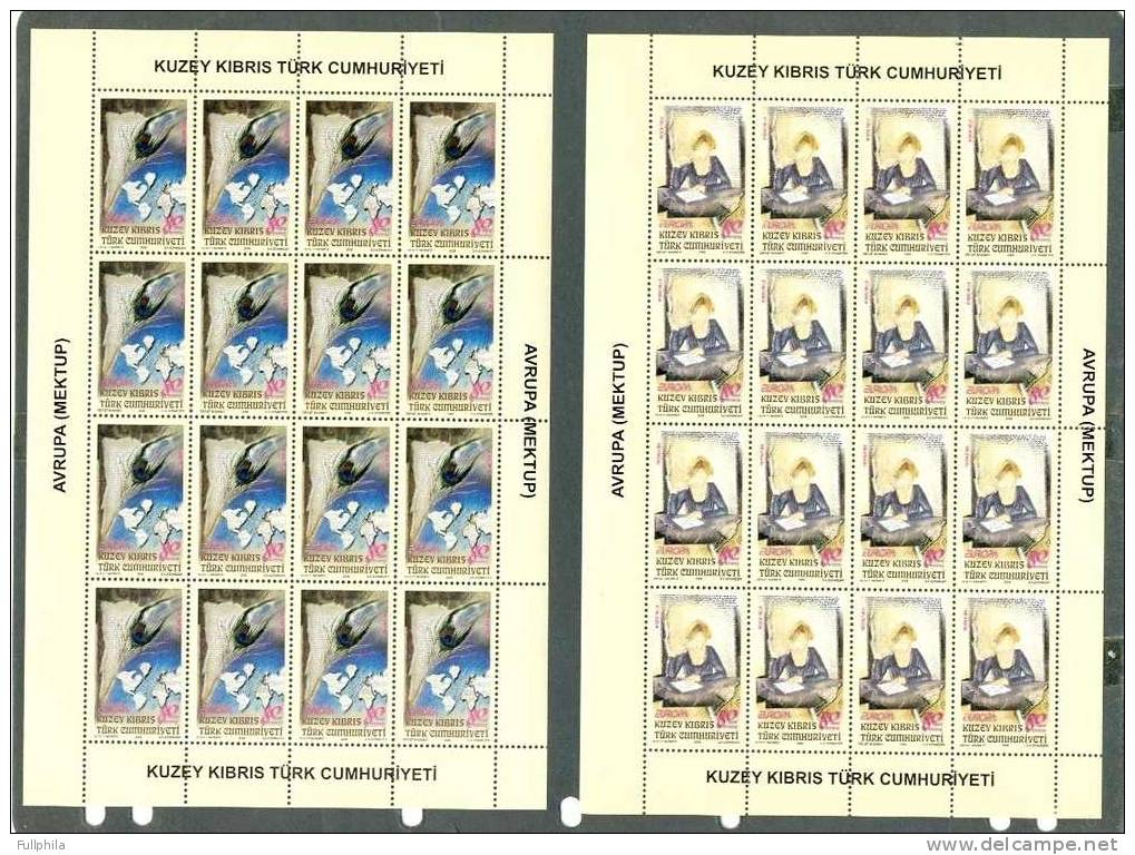 2008 NORTH CYPRUS EUROPA LETTER MINI SHEETS MNH ** - Nuovi