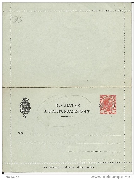 DANMARK - CARTE-LETTRE ENTIER POSTAL MILITAIRE NEUVE  - - Postal Stationery