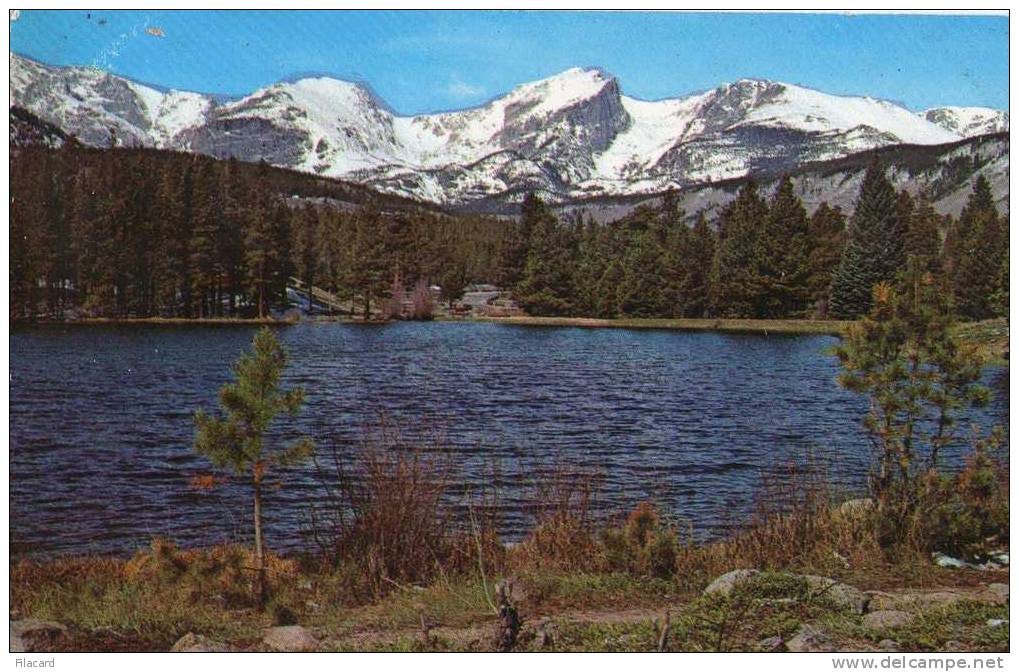 15733   Stati  Uniti,  Sprague  Lake In The  Glacier  Basin Area,  Rocky  Mountain  National  Park,  NV  (scritta) - Rocky Mountains