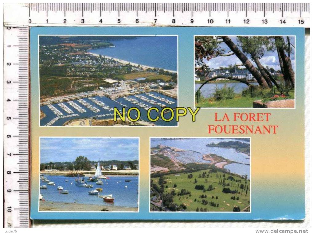 LA FORET FOUESNANT -  Le Port, Le Bourg, L'Anse De La Forêt Et Le Golf De Cornouaille  - 4 Vues - La Forêt-Fouesnant