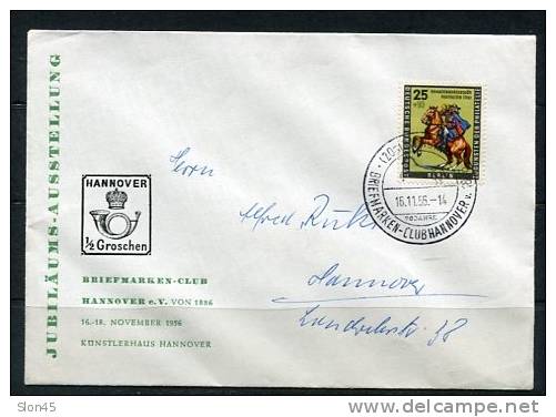 Germany 1956 Cover Mi 158  Cancel "Brifmarken Club  Hannover´ - Covers & Documents