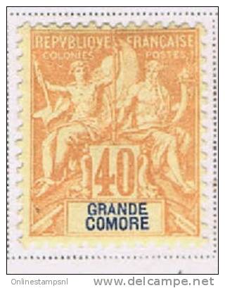 Grande Comore 1887   Yv  10 / Maury 10   Neuf Avec ( Ou Trace De) Charniere, - Altri & Non Classificati