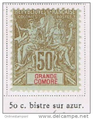 Grande Comore 1900   Yv  19 / Maury 17   Neuf Avec ( Ou Trace De) Charniere, - Altri & Non Classificati