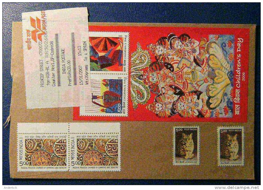 India, Minisheet On Cover, Children's Day 2006 - Cartas & Documentos