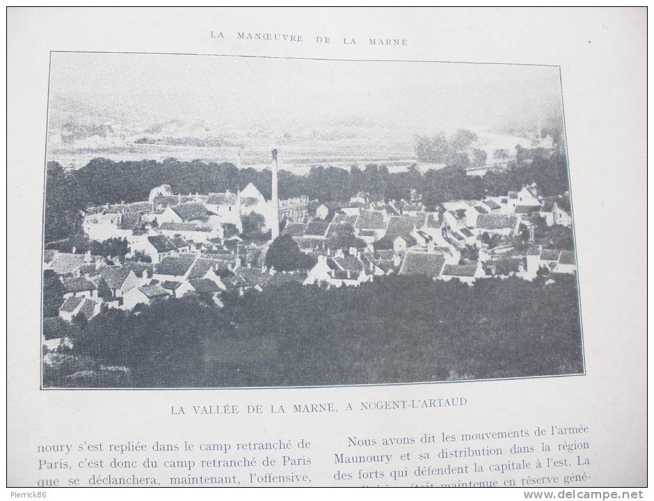 SAINT MIHIEL AMIENS LIZY SUR OURCQ MARY NOGENT L'ARTAUD CHATEAU THIERRY DORMANS Paru dans HISTOIRE ILLUSTREE GUERRE 1914