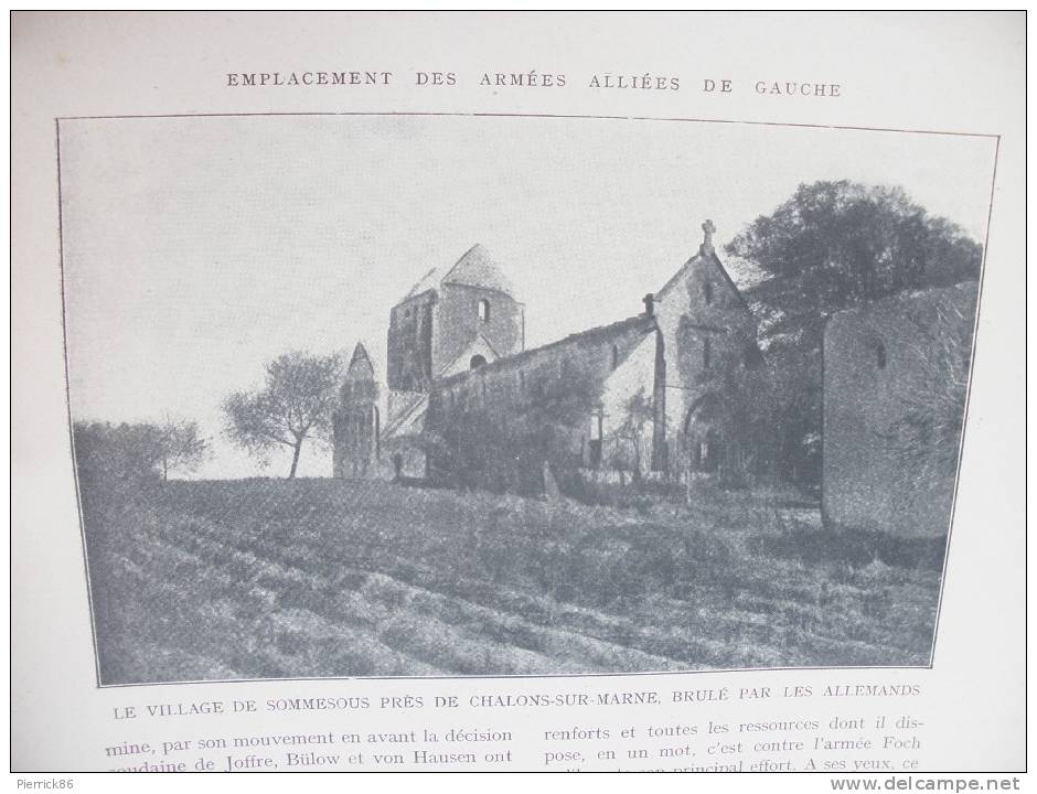 SOMMESOUS SAINT GOND FERE CHAMPENOISE VITRY LE FRANCOIS CHATEAU DE BAYE Paru Dans N° 113  HISTOIRE ILLUSTREE GUERRE 1914 - Autres & Non Classés