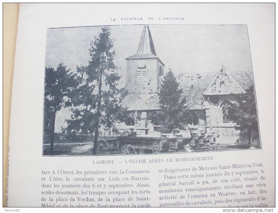 LAIMONT BEAUZE SUR AIRE VAUX MARIE SAINTE MENEHOULD CLERMONT SUR ARGONNE  LOUPPY LE PETIT HISTOIRE ILLUSTREE GUERRE 1914