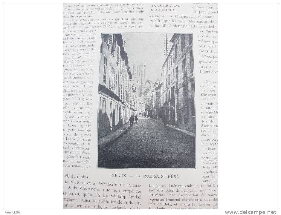 VUES DE GUE A TRESMES  MEAUX PUISIEUX FERME DE NONGLIRE ACY EN MULTIEN ORMOY SENNEVIERES  HISTOIRE ILLUSTREE GUERRE 1914