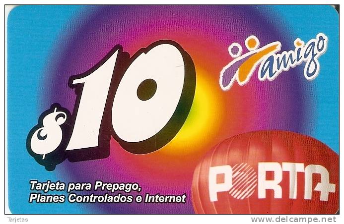 TARJETA DE ECUADOR DE AMIGO DE 10$  GLOBO PORTA - Equateur
