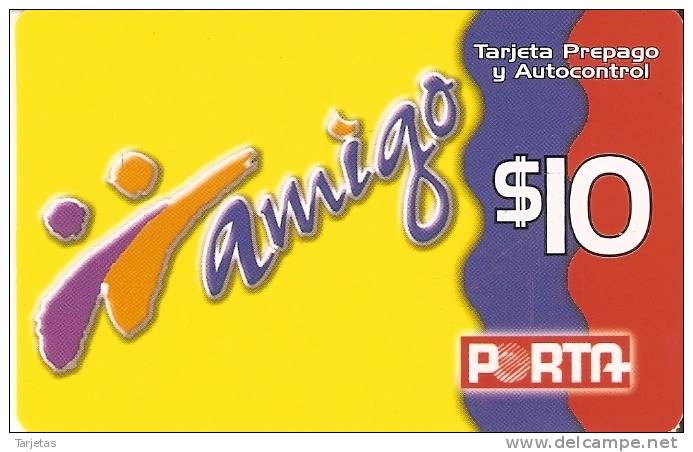 TARJETA DE ECUADOR DE PORTA AMIGO DE 10$ - Ecuador