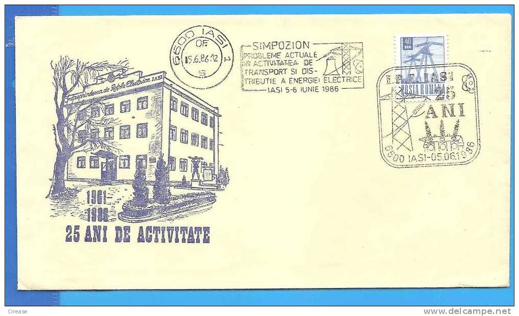 Transportation And Distribution Of Electricity. ROMANIA Cover 1986 - Electricité