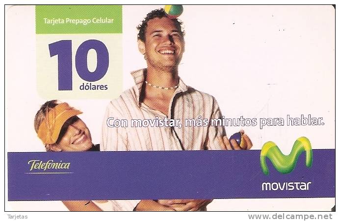 TARJETA DE ECUADOR DE MOVISTAR DE 10$  PAREJA - Equateur