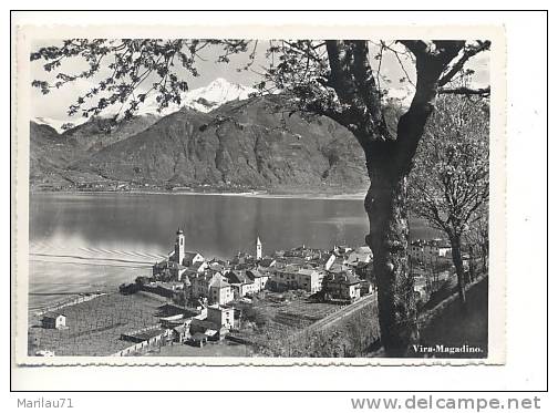 M315 SVIZZERA VIRA MAGADINO LAGO MAGGIORE 1962 VIAGGIATA MANCA FRANCOBOLLO - Magadino